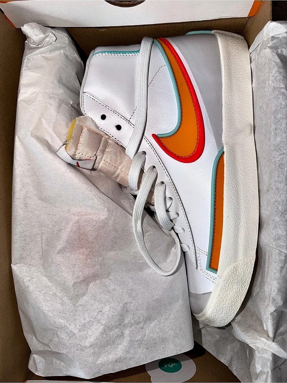 Nike Blazer Mid '77 Infinite Women's Sneakers White & Orange US 8